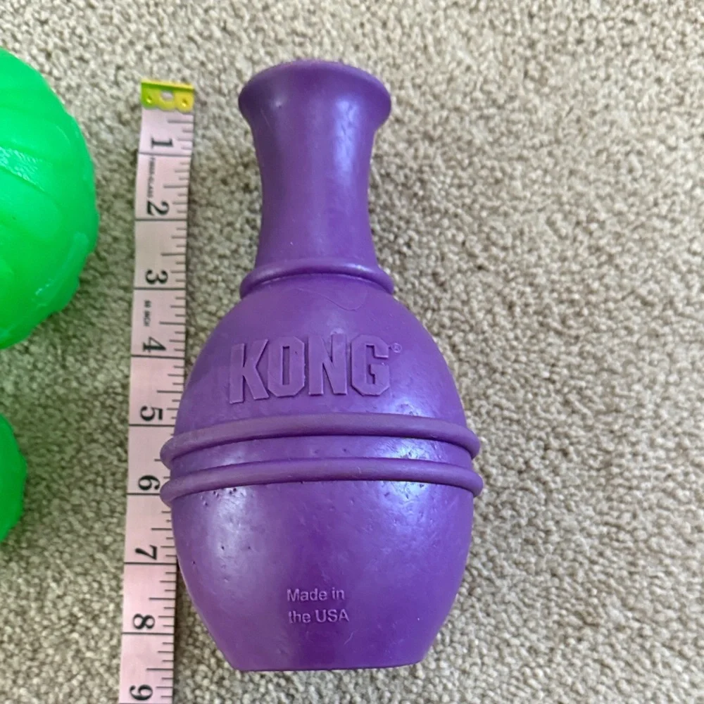 Interactive Purple and Green Dog Treat Puzzle Toy Set Brain Games